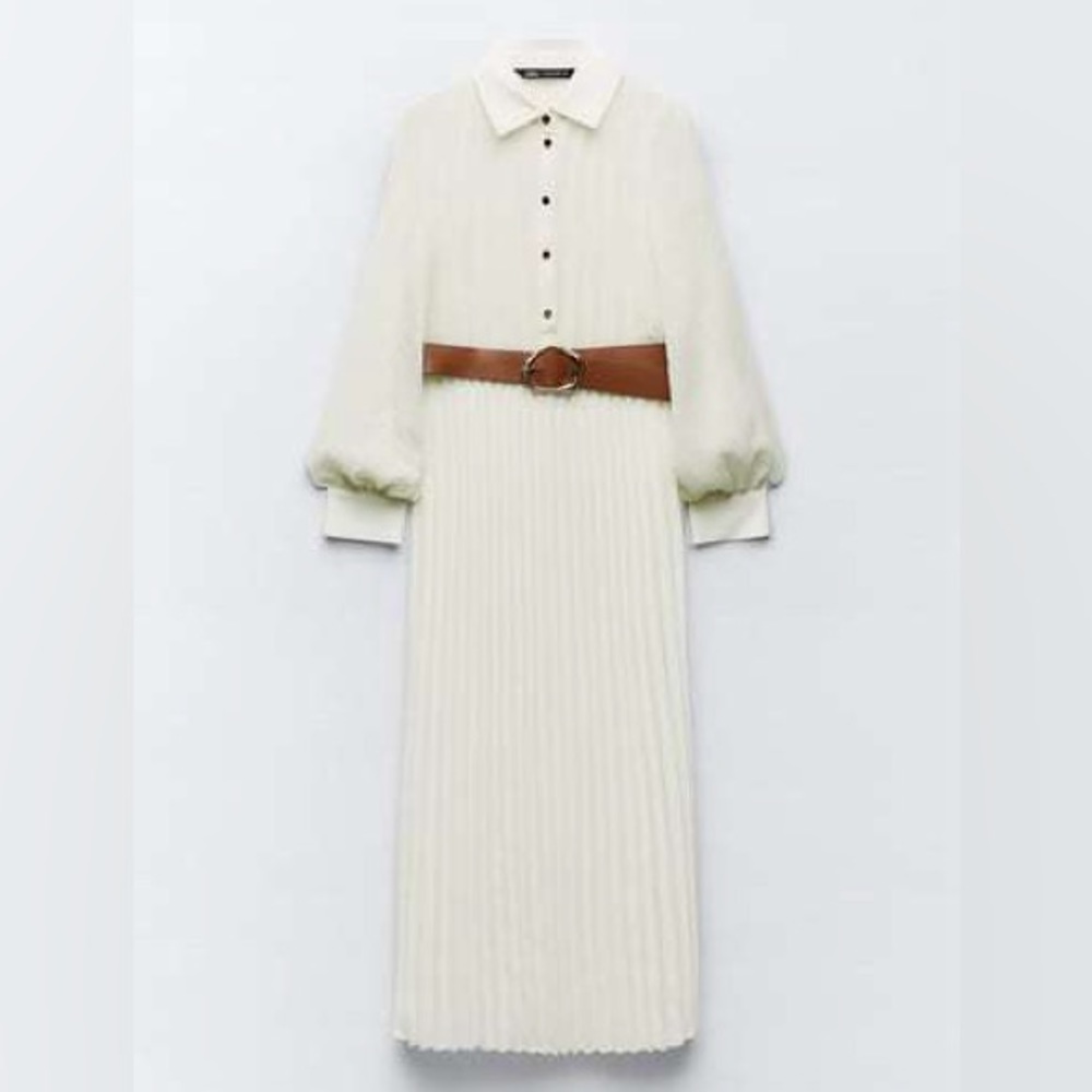 ZARA Pleated Shirtdress - Picture 3 of 12